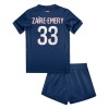 Virallinen Fanipaita + Shortsit Paris Saint-Germain Zaire Emery 33 Kotipelipaita 2024-25 - Lasten